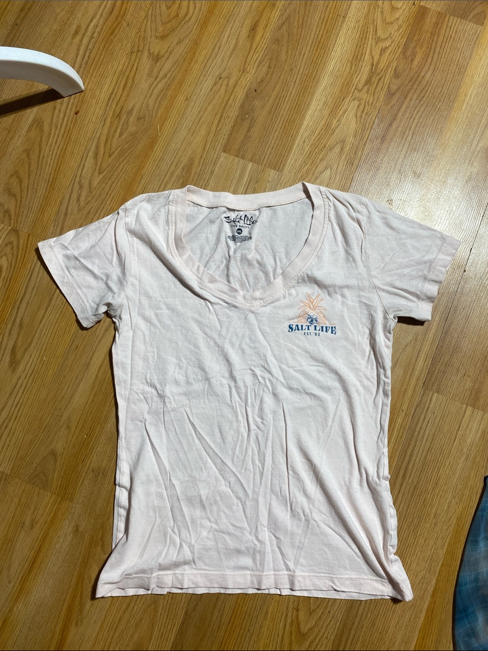 Salt Life Pale Pink V-Neck Tee